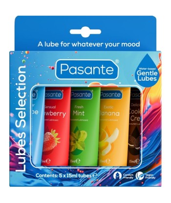 PASANTE - PACK LUBRICANTES SABORES VARIADOS 5 UDS X 15 ML
