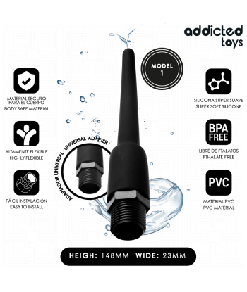 ADDICTED TOYS - LIMPIADOR ANAL CON ADAPTADOR UNIVERSAL MODELO 1