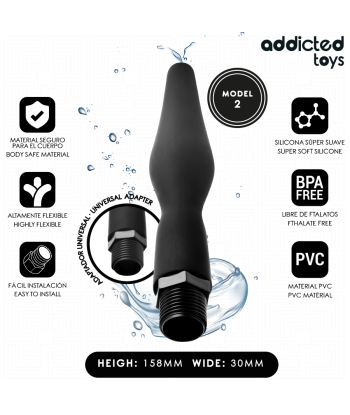 ADDICTED TOYS - LIMPIADOR ANAL CON ADAPTADOR UNIVERSAL MODELO 2