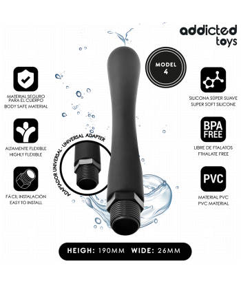 ADDICTED TOYS - LIMPIADOR ANAL CON ADAPTADOR UNIVERSAL MODELO 4