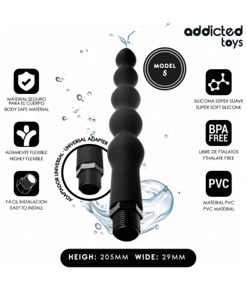 ADDICTED TOYS - LIMPIADOR ANAL CON ADAPTADOR UNIVERSAL MODELO 5