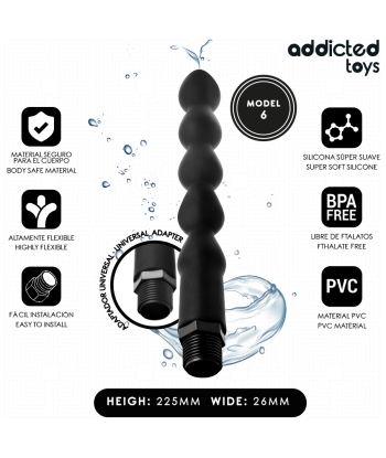 ADDICTED TOYS - LIMPIADOR ANAL CON ADAPTADOR UNIVERSAL MODELO 6