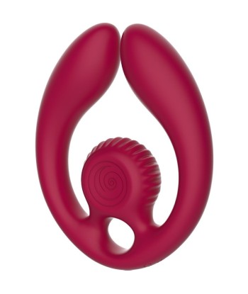 SNAIL VIBE - GIZI DÚO ESTIMULADOR DE PAREJAS CONTROL REMOTO BURDEOS