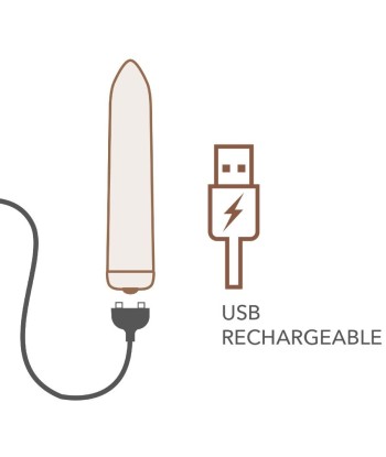 ROCKS-OFF - BALA VIBRADORA RECARGABLE ROSA