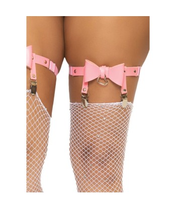 LEG AVENUE - LIGUERO ALTO DE CUERO VEGANO TALLA ÚNICA - ROSA