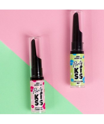 SECRETPLAY - FLIRTY KISS GELES CON EFECTOS SEXO ORAL FRESA and MENTA 2 x 8 GR