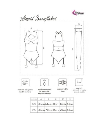 LIVCO CORSETTI FASHION - LIMPID SNOWFLAKES LC 90604 BODY MEDIAS DIADEMA NAVIDEÑA S-M