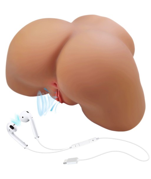 CRAZY BULL - ILANA TRASERO FEMENINO REALISTA VIBRADOR and SUCCIONADOR CON SONIDO 6.8 KG