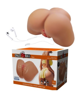 CRAZY BULL - ILANA TRASERO FEMENINO REALISTA VIBRADOR and SUCCIONADOR CON SONIDO 6.8 KG