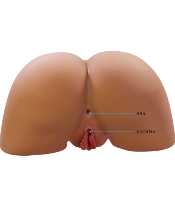 CRAZY BULL - ILANA TRASERO FEMENINO REALISTA VIBRADOR and SUCCIONADOR CON SONIDO 6.8 KG