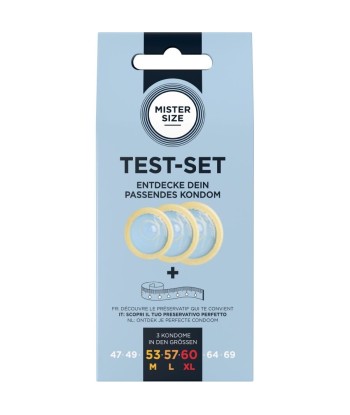 MISTER SIZE - TEST SET 3 PRESERVATIVOS DIFERENTES TALLAS CINTA MÉTRICA
