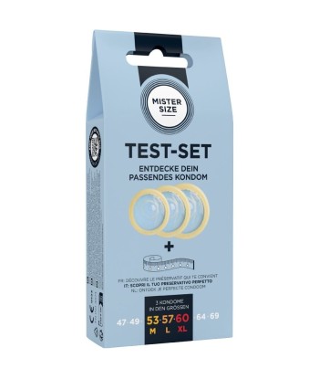 MISTER SIZE - TEST SET 3 PRESERVATIVOS DIFERENTES TALLAS CINTA MÉTRICA