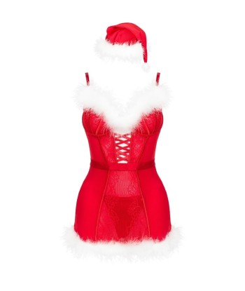 LIVCO CORSETTI FASHION - AGETHE LC 90607 CAMISA TANGA GORRO NAVIDEÑO L-XL