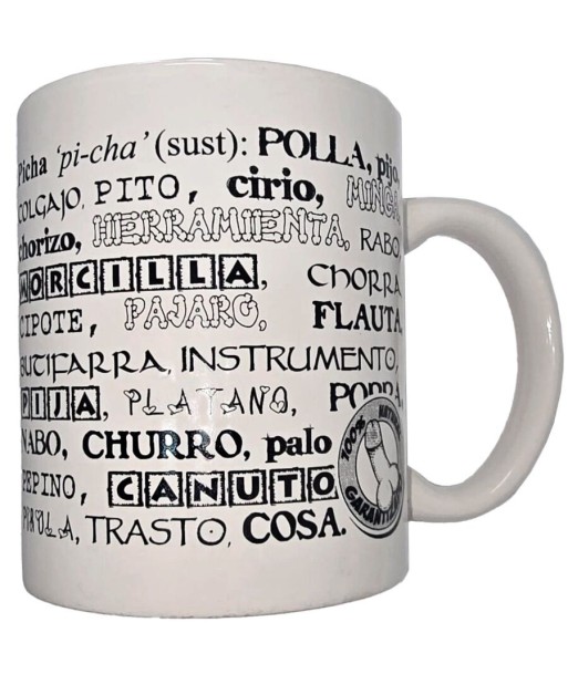 DIABLO PICANTE - TAZA BLANCA DE SINÓNIMOS PENE 370 ML