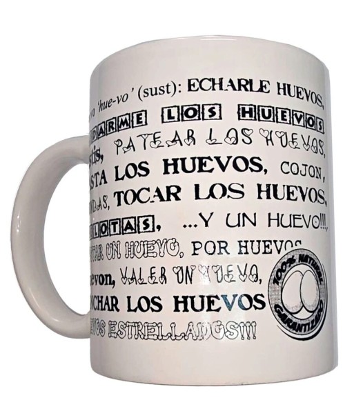 DIABLO PICANTE - TAZA BLANCA DE SINÓNIMOS HUEVOS 370 ML