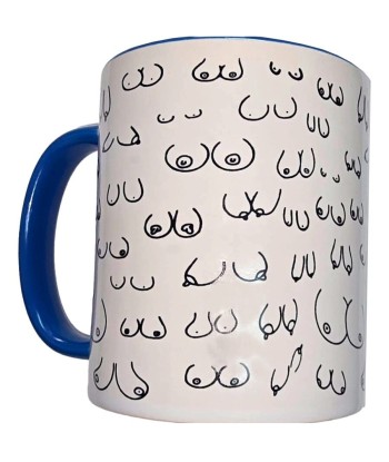 DIABLO PICANTE - TAZA BLANCA TETAS and ASA AZUL 370 ML