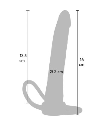 GET REAL - DOUBLE TROUBLE PENETRADOR ANAL SILICONA 16 CM