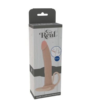 GET REAL - DOUBLE TROUBLE PENETRADOR ANAL SILICONA 16 CM