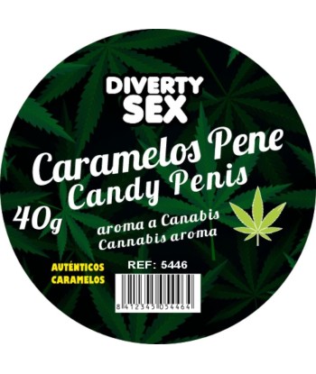 DIABLO GOLOSO - 20 CARAMELOS PENE AROMA CANNABIS