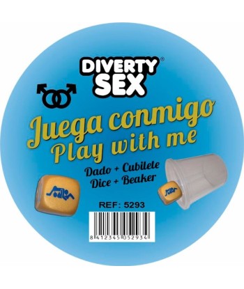 DIABLO PICANTE - DADO DURO DORADO POSTURAS CHICOS CON CUBILETE