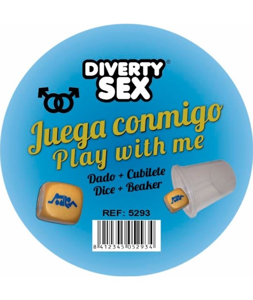 DIABLO PICANTE - DADO DURO DORADO POSTURAS CHICOS CON CUBILETE