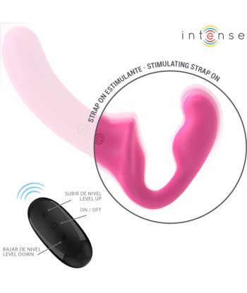 INTENSE - AMY VIBRADOR DOBLE 20 CM ROSA CONTROL REMOTO