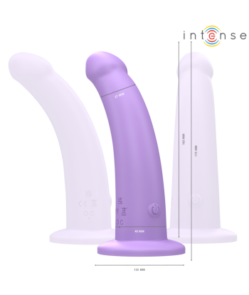 INTENSE - EDDIE VIBRADOR 17,5 CM 10 VIBRACIONES MORADO CONTROL REMOTO