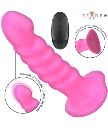INTENSE - CINDY VIBRADOR TALLA L DISEÑO EN ESPIRAL 10 VIBRACIONES ROSA CONTROL REMOTO