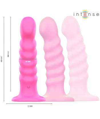 INTENSE - CINDY VIBRADOR TALLA L DISEÑO EN ESPIRAL 10 VIBRACIONES ROSA CONTROL REMOTO
