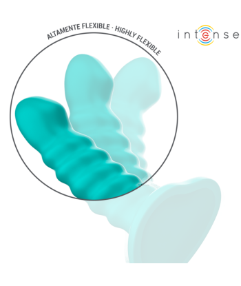 INTENSE - BUFFY VIBRADOR TALLA S DISEÑO EN ESPIRAL 10 VIBRACIONES AZUL CONTROL REMOTO