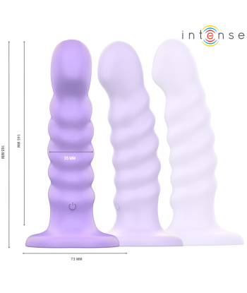 INTENSE - BRENDA VIBRADOR TALLA M DISEÑO EN ESPIRAL 10 VIBRACIONES MORADO CONTROL REMOTO