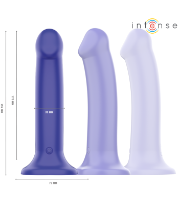 INTENSE - VICTORIA VIBRADOR CON VENTOSA 10 VIBRACIONES AZUL OSCURO CONTROL REMOTO