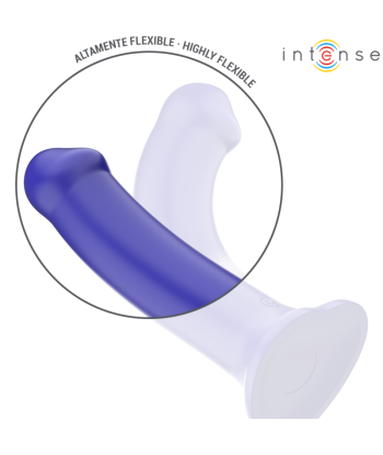 INTENSE - VICTORIA VIBRADOR CON VENTOSA 10 VIBRACIONES AZUL OSCURO CONTROL REMOTO