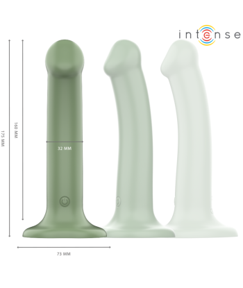 INTENSE - BECCA VIBRADOR CON VENTOSA 10 VIBRACIONES VERDE CONTROL REMOTO