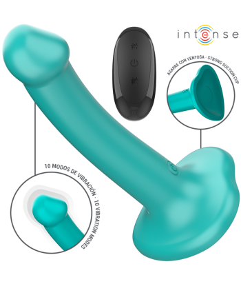 INTENSE - KATIE VIBRADOR CON VENTOSA 10 VIBRACIONES AZUL OSCURO CONTROL REMOTO