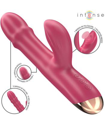 INTENSE - CHLOE VIBRADOR MULTIFUNCIÓN 3 EN 1 ROJO