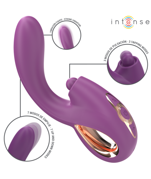 INTENSE - LALI VIBRADOR PUNTO G MULTIFUNCIÓN ESTIMULACIÓN and EMPUJE and VIBRACIÓN MORADO