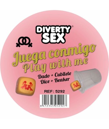 DIABLO PICANTE - DADO DURO DORADO POSTURAS CHICAS CON CUBILETE