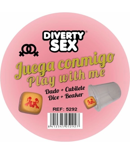 DIABLO PICANTE - DADO DURO DORADO POSTURAS CHICAS CON CUBILETE