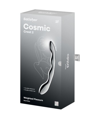 SATISFYER - COSMIC CREST 2 DILDO ACERO INOXIDABLE DOBLE USO