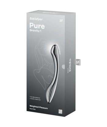 SATISFYER - PURE GRAVITY 1 DILDO ACERO INOXIDABLE DOBLE USO