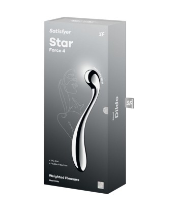 SATISFYER - STAR FORCE 4 DILDO ACERO INOXIDABLE DOBLE USO