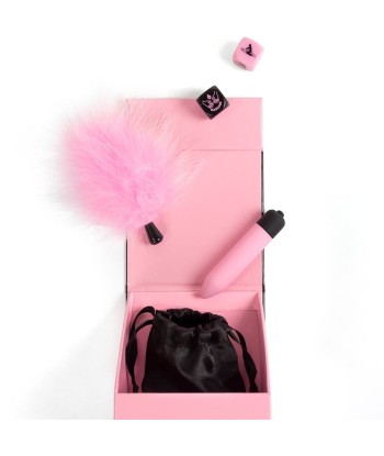 SECRET PLAY - CAJA DE PLACERES PARA PAREJAS DADOS BALA VIBRADORA PLUMERO