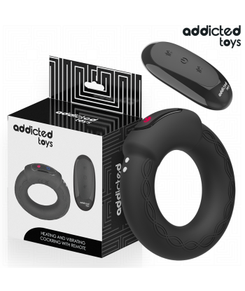 ADDICTED TOYS - ANILLO PENE VIBRADOR EFECTO CALOR CONTROL REMOTO