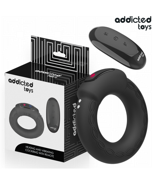 ADDICTED TOYS - ANILLO PENE VIBRADOR EFECTO CALOR CONTROL REMOTO