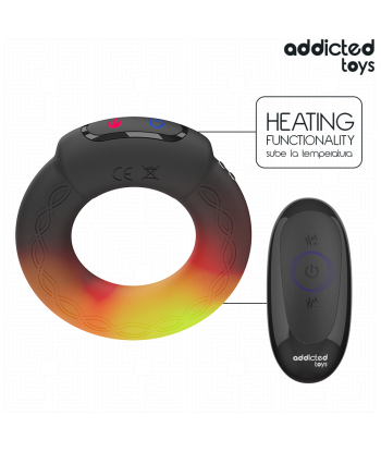 ADDICTED TOYS - ANILLO PENE VIBRADOR EFECTO CALOR CONTROL REMOTO