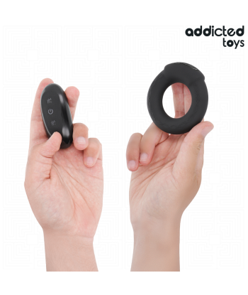 ADDICTED TOYS - ANILLO PENE VIBRADOR EFECTO CALOR CONTROL REMOTO