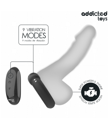 ADDICTED TOYS - ANILLO PENE VIBRADOR EFECTO CALOR CONTROL REMOTO
