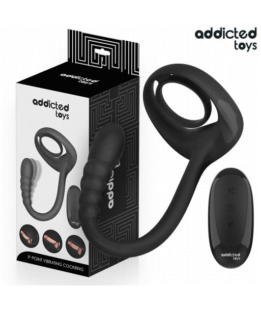 ADDICTED TOYS - ANILLO PENE VIBRADOR PUNTO·P CONTROL REMOTO