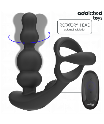 ADDICTED TOYS - MASAJEADOR PROSTÁTICO ROTATORIO CONTROL REMOTO